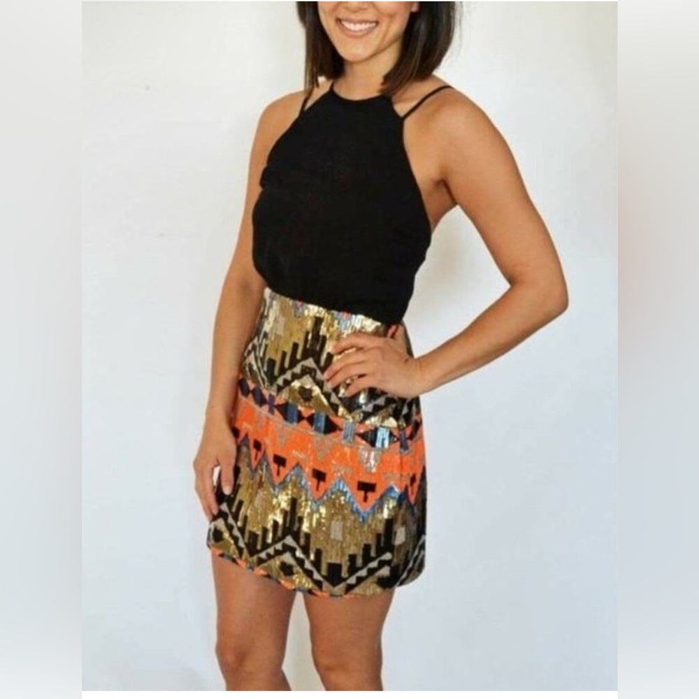 Jealous Tomato Black and Gold Dress size Small